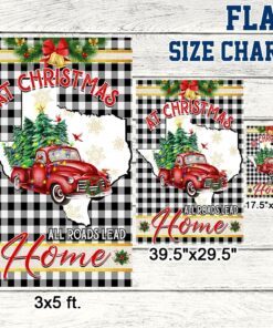 texas christmas flag all roads lead home lnt660fv1 8743