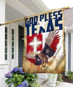 Texas Cross Flag God Bless Texas DBD3080Fv1