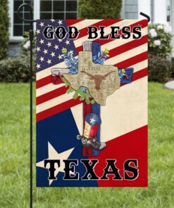 texas cross flag god bless texas flag lnh024f 5940