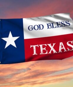Texas Flag God Bless Texas Grommet Flag TRL1609GF