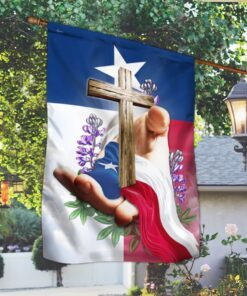 texas flag jesus christian cross texas bluebonnet flag tpt800f 1438