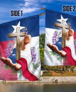 texas flag jesus christian cross texas bluebonnet flag tpt800f 2805