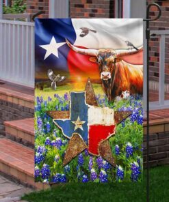texas flag longhorn cattle texas flag qtr05f 2979