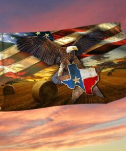 Texas Flag Patriotic Eagle U.S. State QNK884F