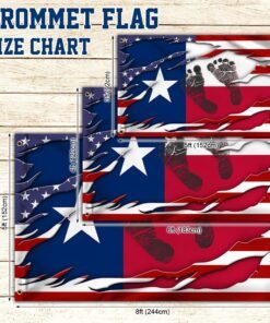 texas flag texas american baby footprints grommet flag qtr219gf 7505