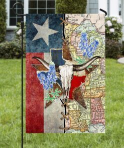 texas flag texas longhorn cattle american flag qtr206f 1465