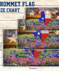 texas grommet flag, all men are created equal except texans tqn17gf 6688