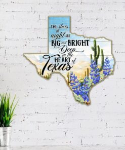 Texas Hanging Metal Sign Deep In The Heart Of Texas LNT126MS
