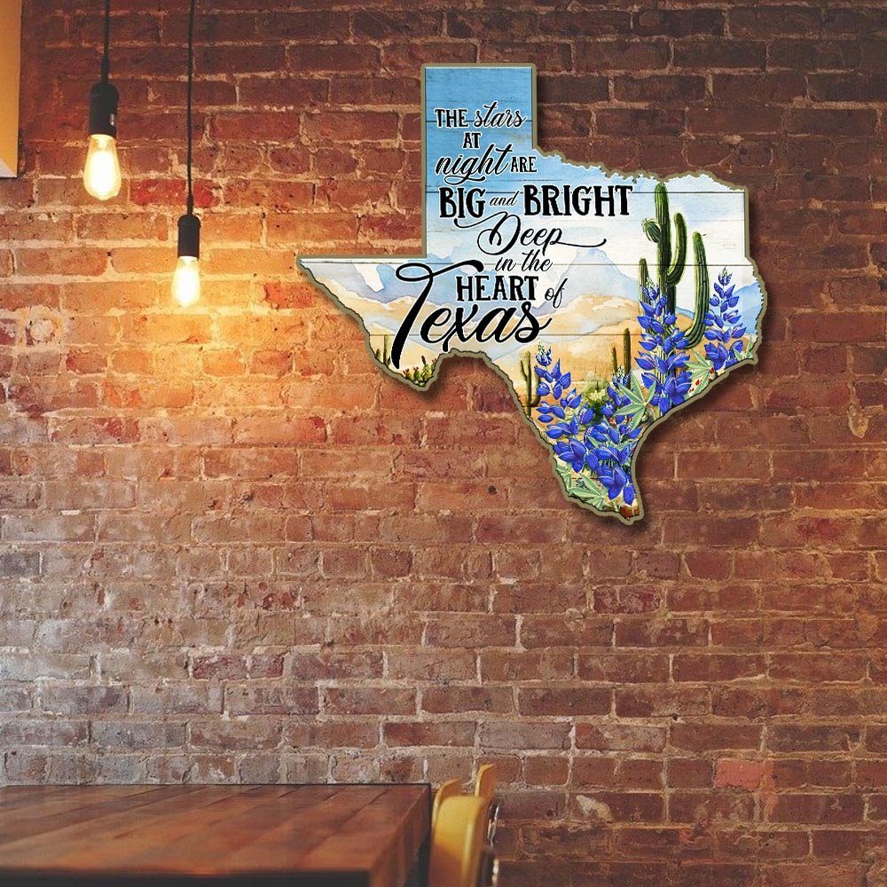 Texas Hanging Metal Sign Deep In The Heart Of Texas LNT126MS - Image 4