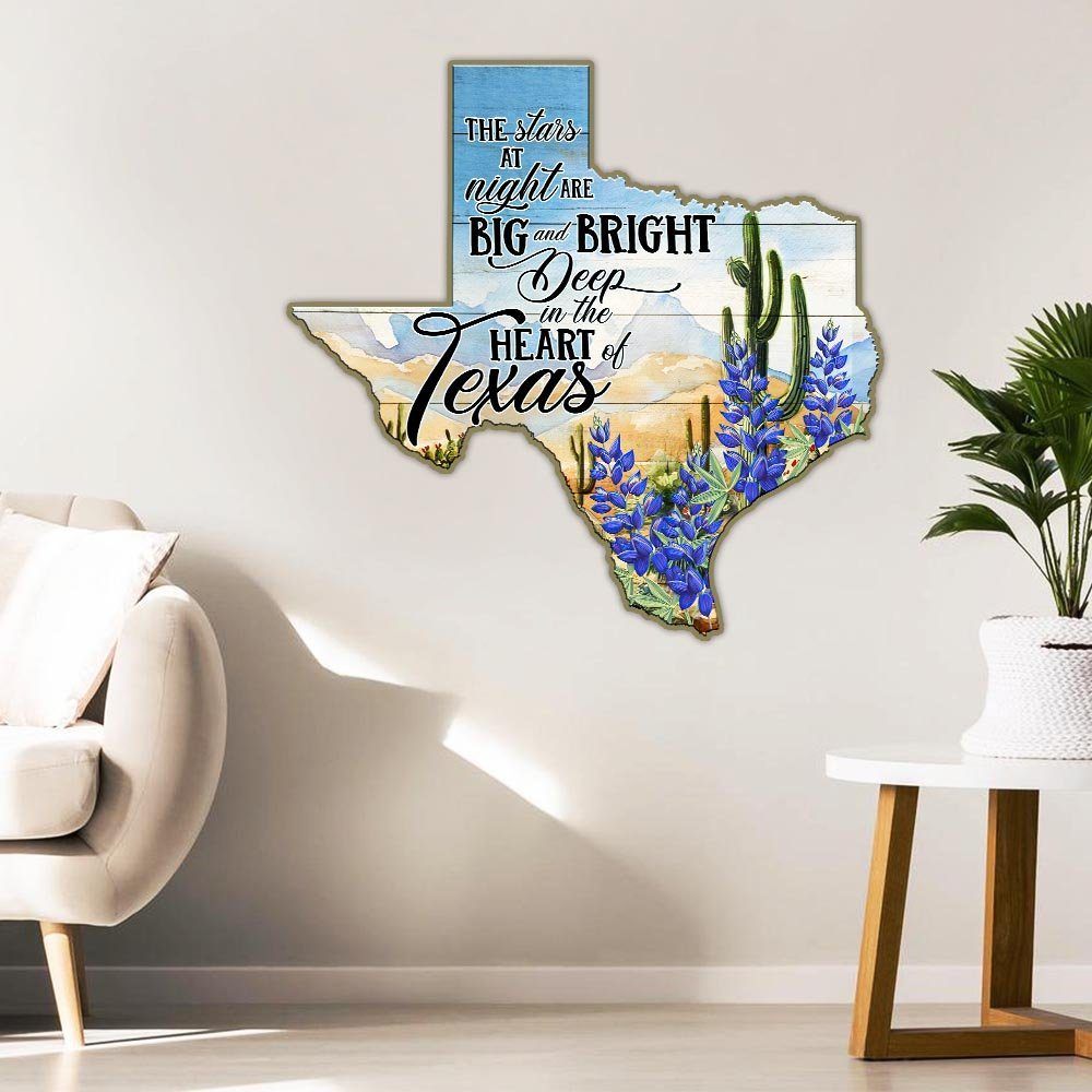 Texas Hanging Metal Sign Deep In The Heart Of Texas LNT126MS - Image 2