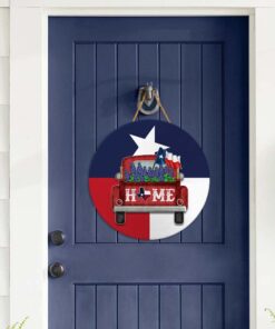 texas home round wooden sign dbd3327wd 3202
