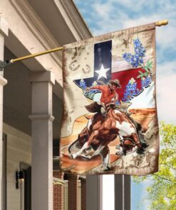 texas horseback riding flag 2584