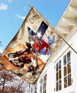 texas horseback riding flag 7026