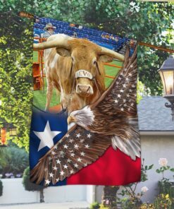 Texas Longhorn Eagle Flag LHA1878F