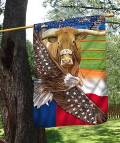 texas longhorn eagle flag lha1878f 7192