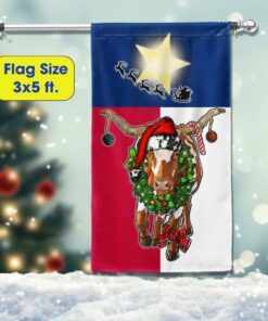 texas longhorn flag merry christmas lnt783f 1230