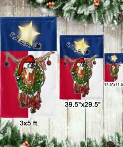 texas longhorn flag merry christmas lnt783f 5997