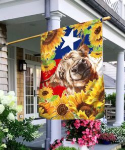Texas Longhorn Flag Sunflower LNT120F