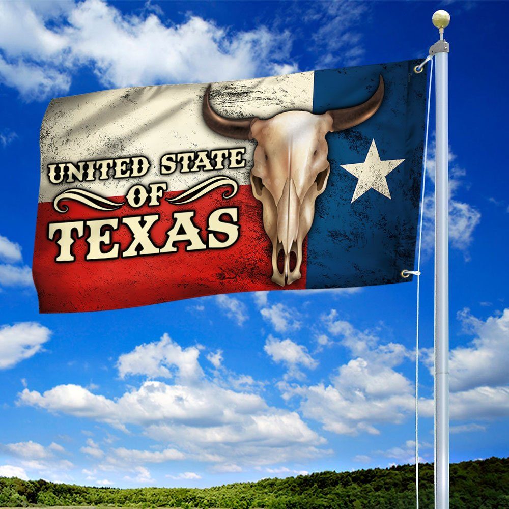 Texas Longhorn Grommet Flag United State Of Texas DDH3079GF - Image 2