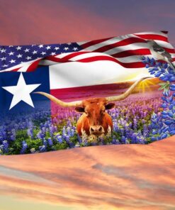 Texas Longhorns Bluebonnets Mockingbird, Texas Flag TPT767GF