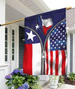 Texas State American Flag