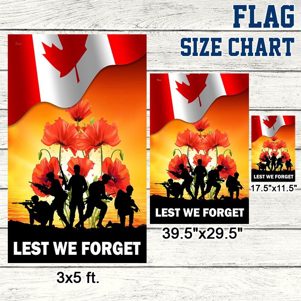 Thank You Veteran Canada Lest We Forget Flag MLN1333F - Image 7
