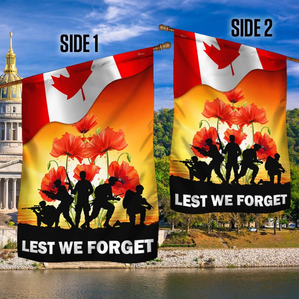 Thank You Veteran Canada Lest We Forget Flag MLN1333F - Image 3