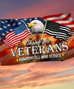 Thank You Veterans, Memorial American Eagle Flag TPT66GFv1