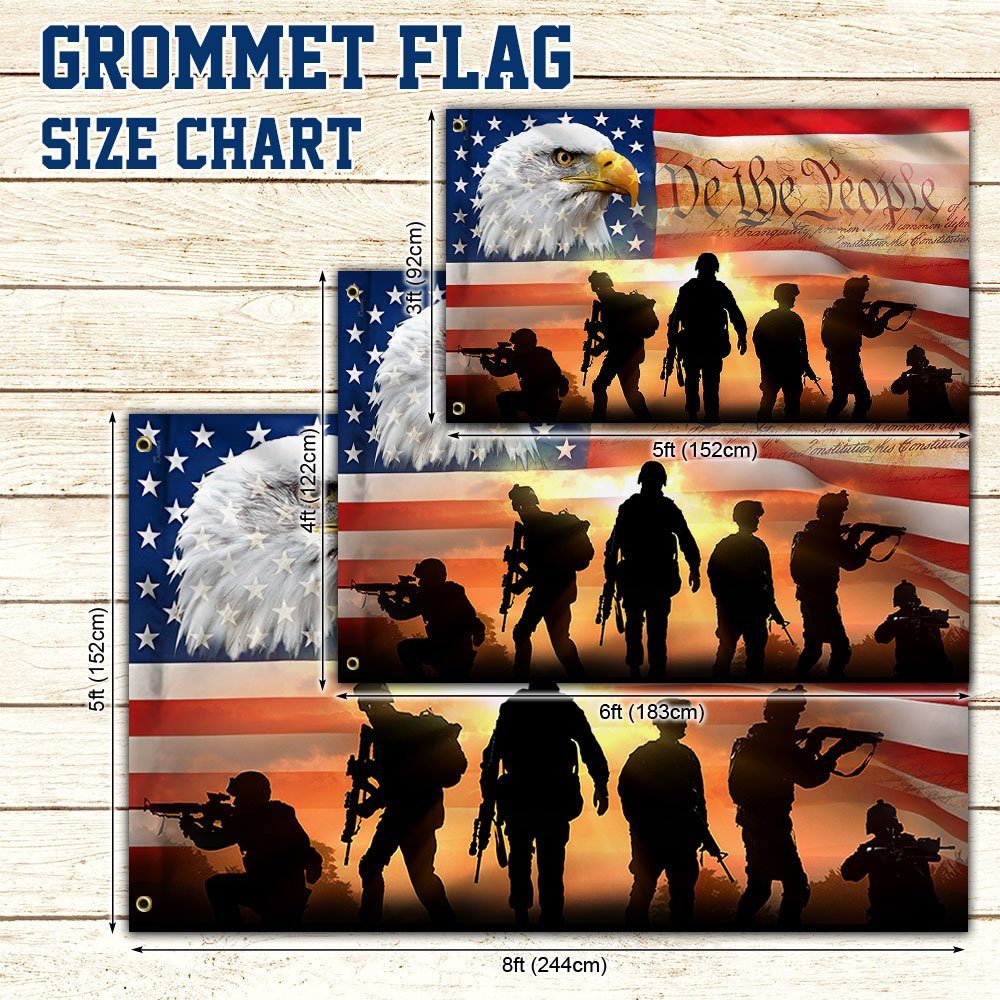 Thank You Veterans. We The People American Eagle Flag TPT156GF - Image 5