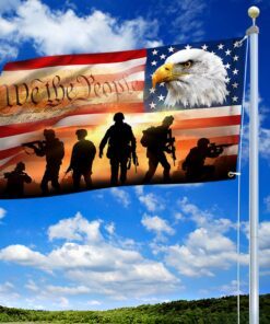 thank you veterans. we the people american eagle flag tpt156gf 3253