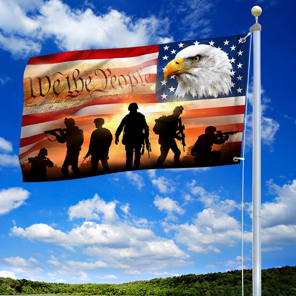 Thank You Veterans. We The People American Eagle Flag TPT156GF - Image 2