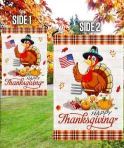 thanksgiving flag turkey pumpkin american flag tqn561f 2921