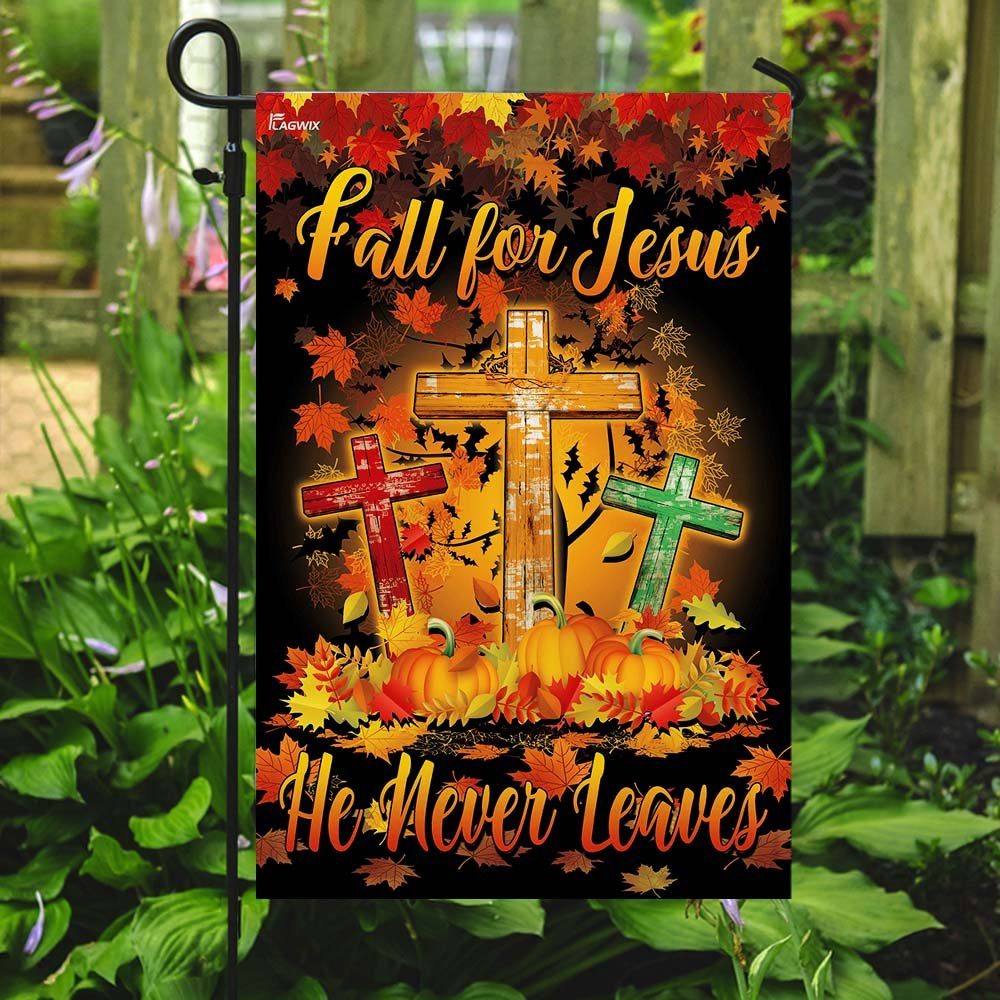 Thanksgiving To Jesus Flagwix™ Fall For Jesus He Never Leaves Flag - Image 7