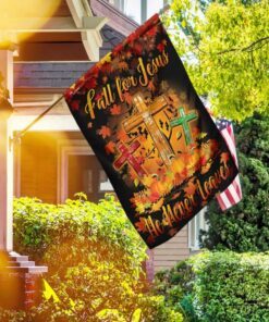 thanksgiving to jesus flagwix™ fall for jesus he never leaves flag 7038