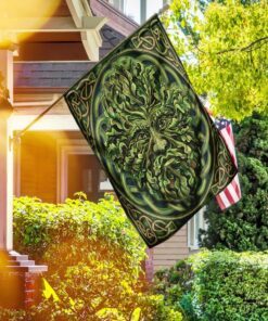 the celtic green man flag 7382