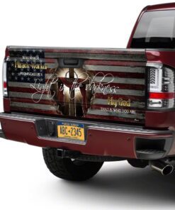 the cross of jesus christ flagwix™ god jesus cross america truck tailgate decal sticker wrap 2323