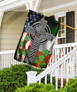 the irish celtic cross flag 1007