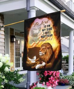 The Lord Is On My Side I Will Not Fear The Lion & The Lamb Flag