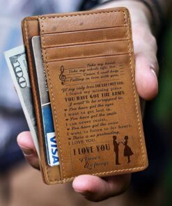 The Perfect Mens Gift, Gift For Husband, Leather Wallet for Men Husband Boyfriend BNN643CW