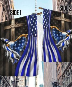 the thin blue line american eagle christian cross flag thb3698f 5318