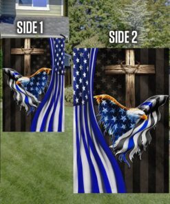 the thin blue line american eagle christian cross flag thb3698f 7110
