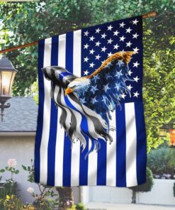 The Thin Blue Line Flag Back The Blue American Eagle Flag THB3440F