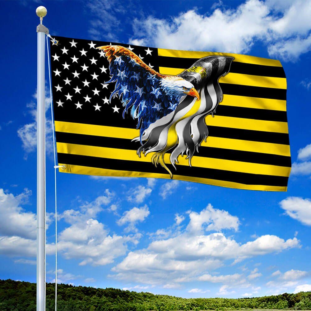 The Thin Yellow Line Flag Dispatchers American Eagle Flag THB3440GFv5 - Image 2