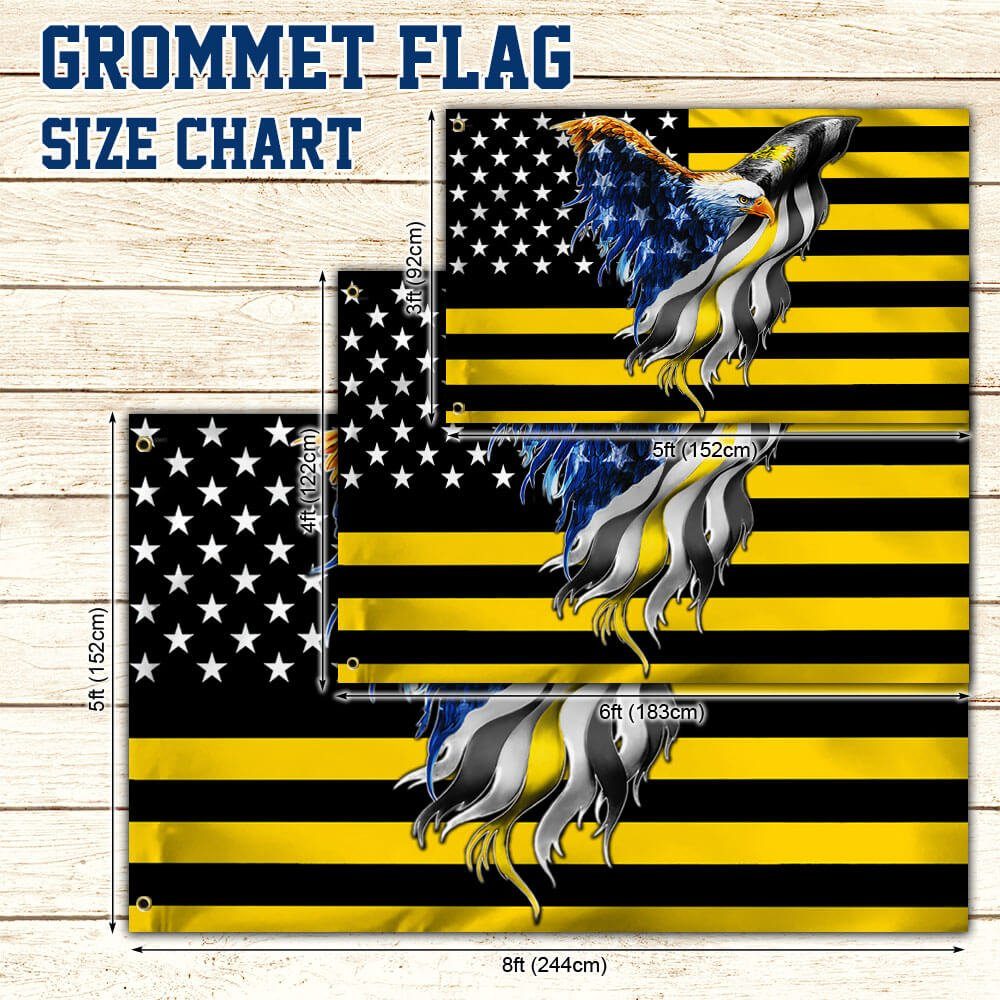 The Thin Yellow Line Flag Dispatchers American Eagle Flag THB3440GFv5 - Image 5