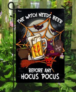 the witch needs beer before any hocus pocus flag 3624