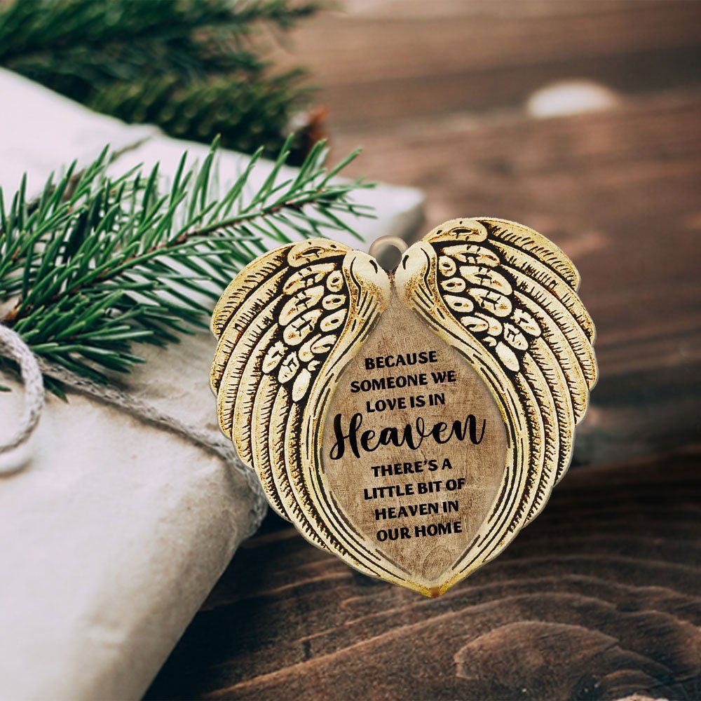There's a Little Bit of Heaven in Our Home 2 Layered Wooden Ornament BNN637O - Image 3