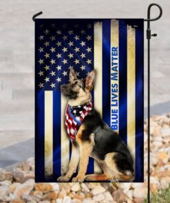 thin blue line german shepherd flag 2154