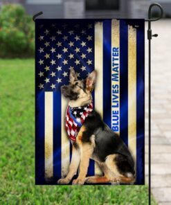 thin blue line german shepherd flag 8094