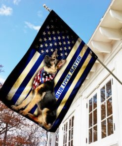 thin blue line german shepherd flag 8564