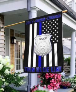 Thin Blue Line Police Flag